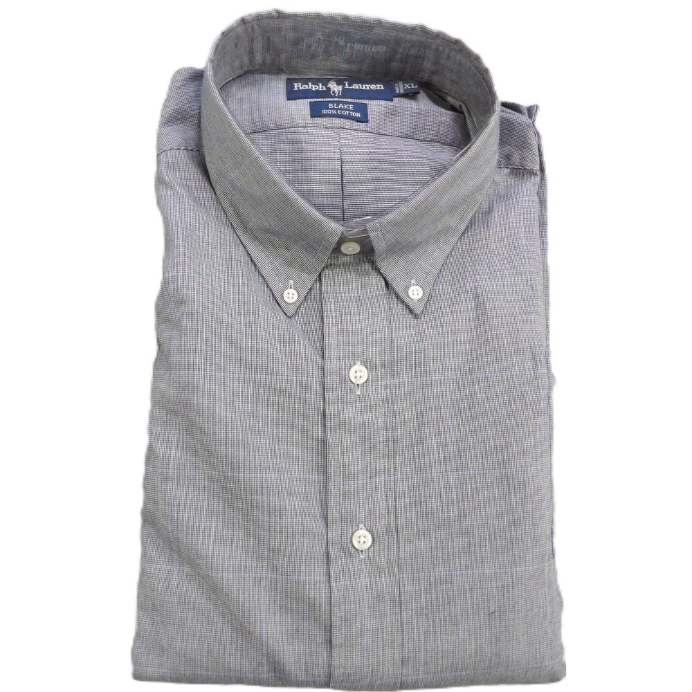 NWT Ralph Lauren Blake Button Down Shirt Cotton Men XL Blue‎ Checked Long Sleeve